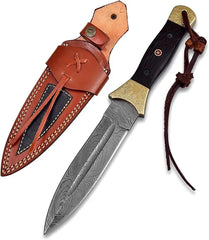 Damascus Steel Fixed Blade Hunting Knife – SM92 Damascussteel