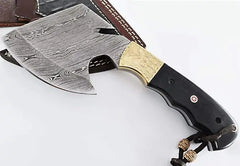 Damascus Steel Axe with Gut Hook – Model SM23 Damascussteel