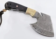 Damascus Steel Axe with Gut Hook – Model SM23 Damascussteel