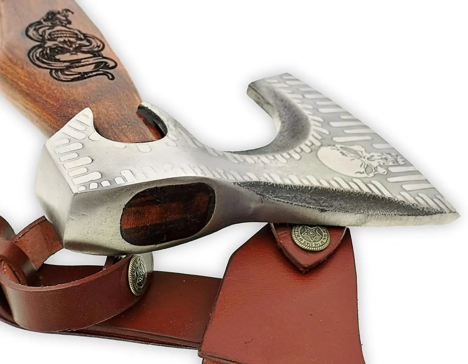 Professional Carbon Steel Hatchet - Multi-Purpose Camping & Tactical Tomahawk by Dessi Damascussteel