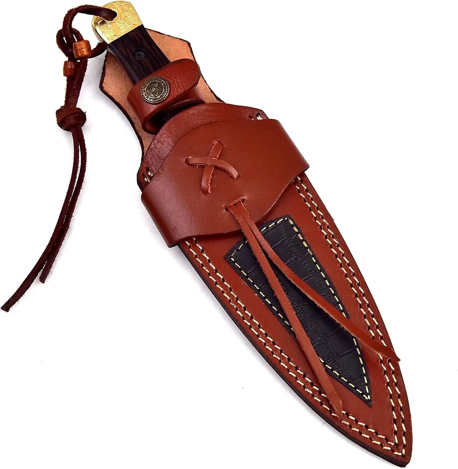 Damascus Steel Fixed Blade Hunting Knife – SM92 Damascussteel