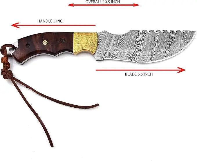 Dessi Tracker Knife: Hand-Forged Damascus Steel Blade – SM71 Damascussteel