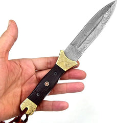 Damascus Steel Fixed Blade Hunting Knife – SM92 Damascussteel