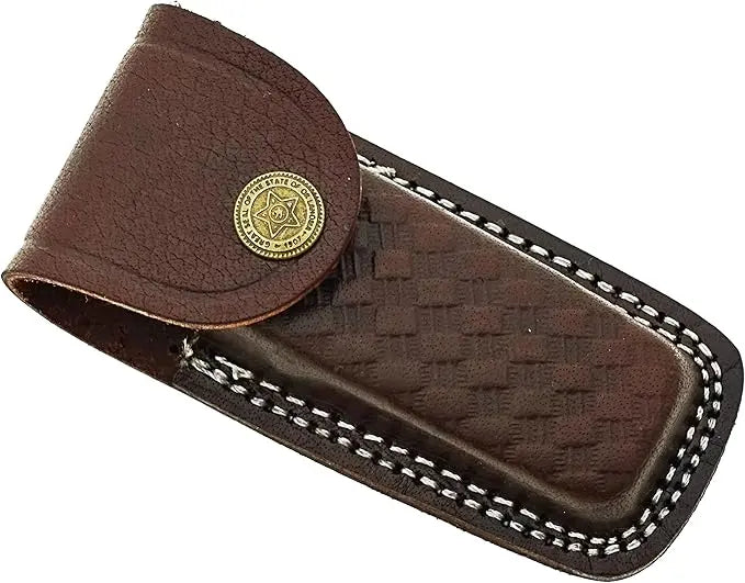 Damascus Steel Folding Pocket Knife – Model SM136 Damascussteel