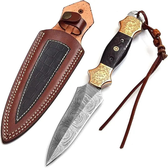 Damascus Steel Fixed Blade Hunting Knife – SM11 Damascussteel