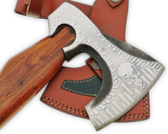 Professional Carbon Steel Hatchet - Multi-Purpose Camping & Tactical Tomahawk by Dessi Damascussteel