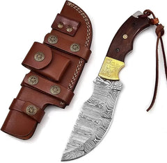Dessi Tracker Knife: Hand-Forged Damascus Steel Blade – SM71 Damascussteel