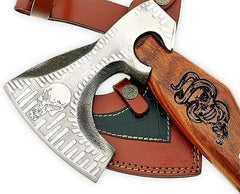 Professional Carbon Steel Hatchet - Multi-Purpose Camping & Tactical Tomahawk by Dessi Damascussteel