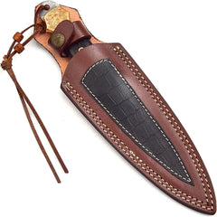 Damascus Steel Fixed Blade Hunting Knife – SM11 Damascussteel