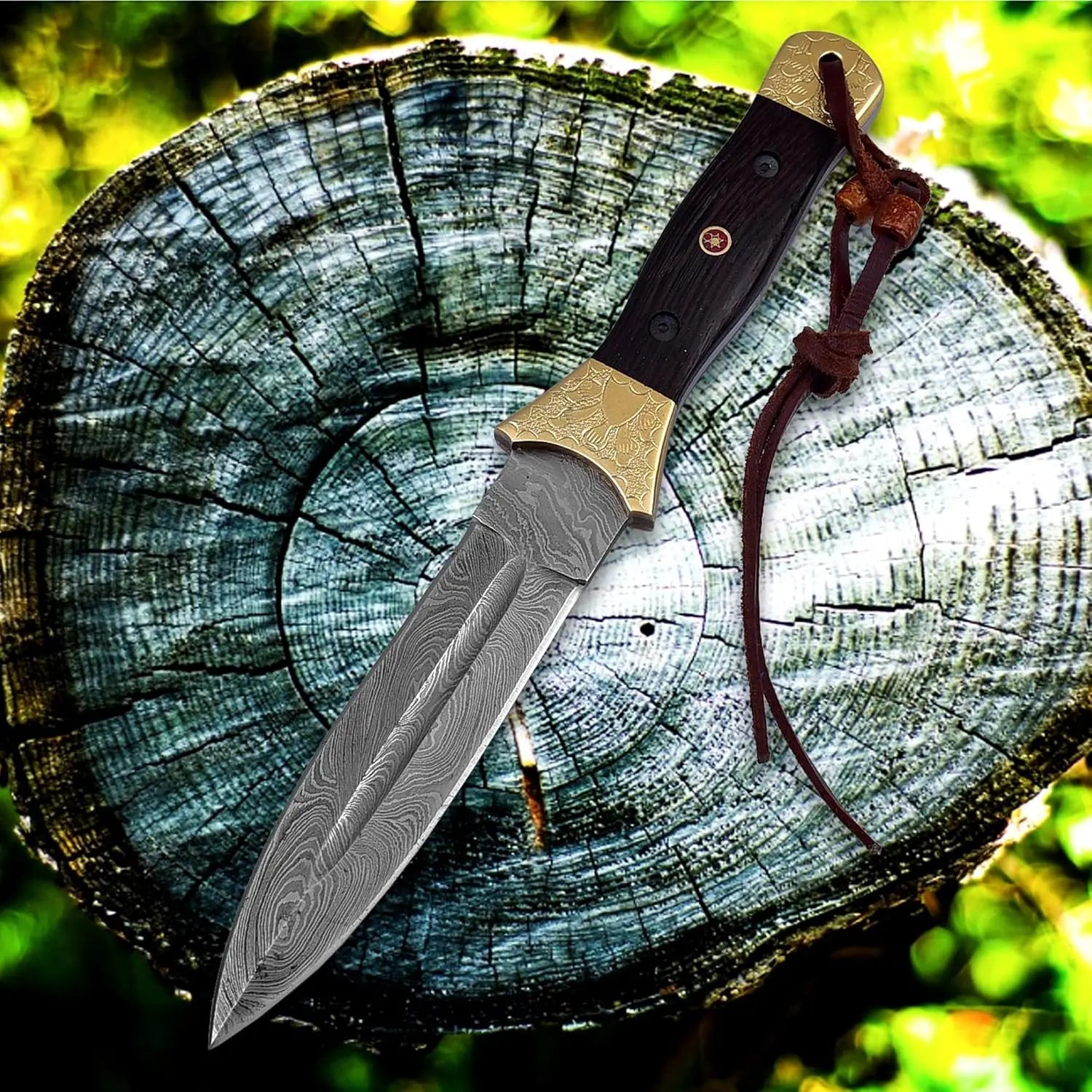 Damascus Steel Fixed Blade Hunting Knife – SM92 Damascussteel