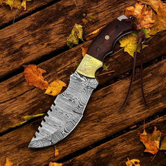Dessi Tracker Knife: Hand-Forged Damascus Steel Blade – SM71 Damascussteel