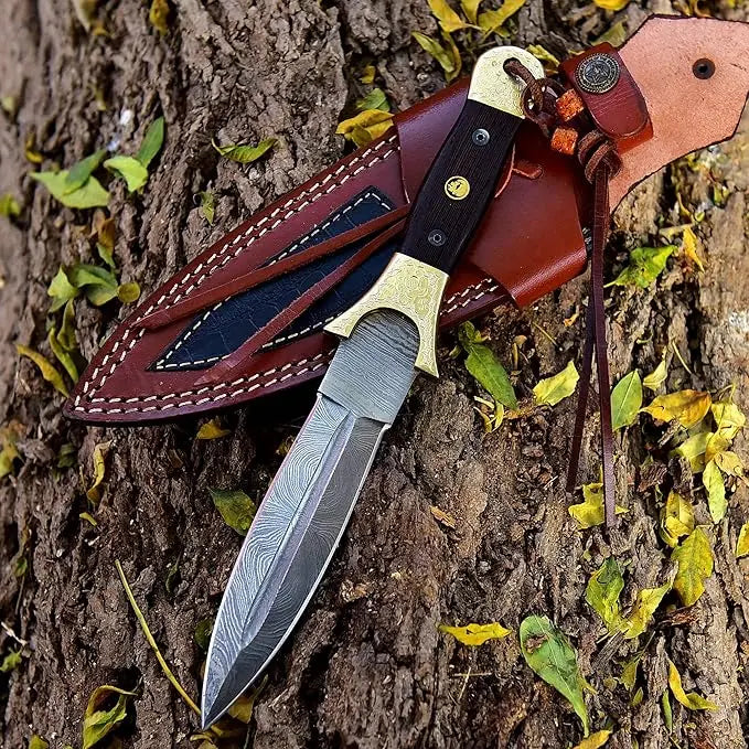 Damascus Steel Fixed Blade Hunting Knife – SM29 Damascussteel