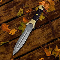 Damascus Steel Fixed Blade Hunting Knife – SM29 Damascussteel